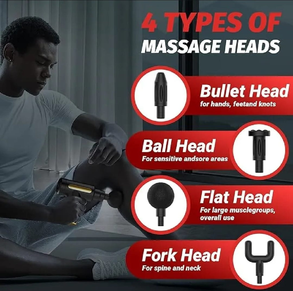Powerful Tissue Gun – Multiple Attachments & Adjustable Speed