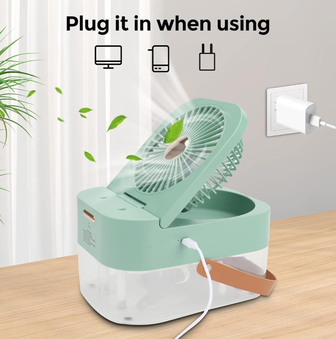 Mini Cool Mist Air Cooler: Refreshing Breeze & Moisture