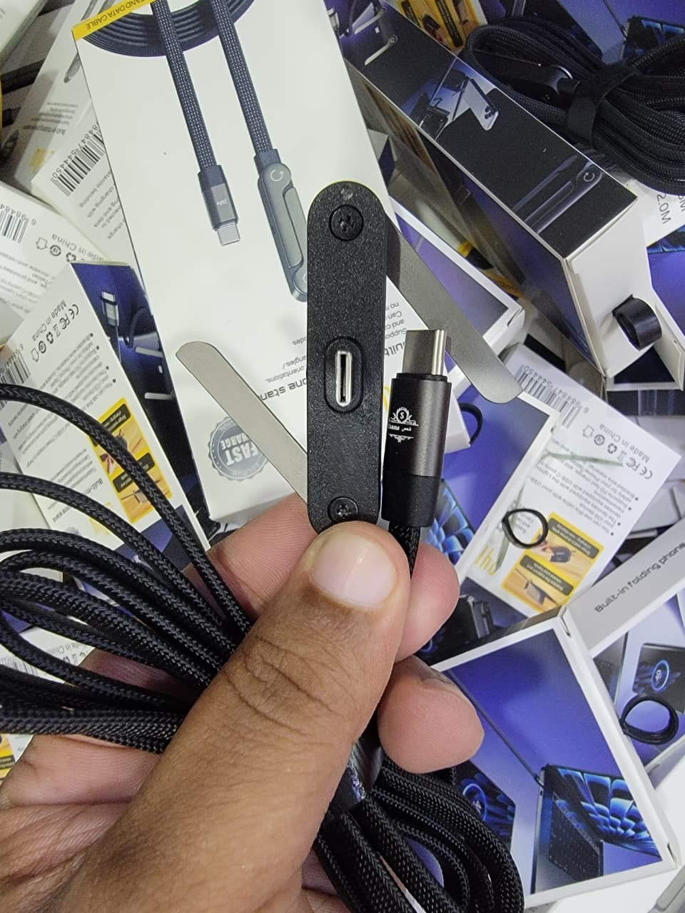 ⚡ 240W USB-C Fast Charging Cable with Stand