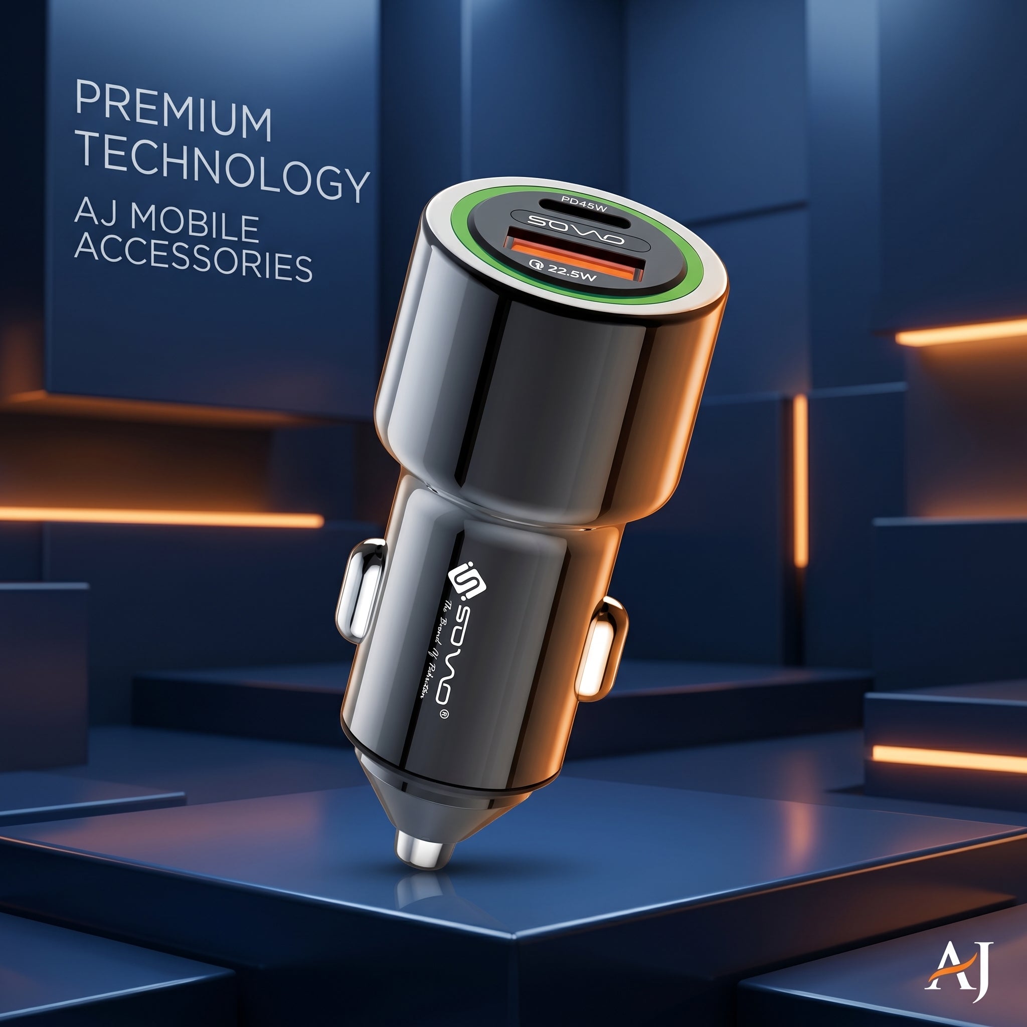 SOVO PD & QC Super Fast Car Charger