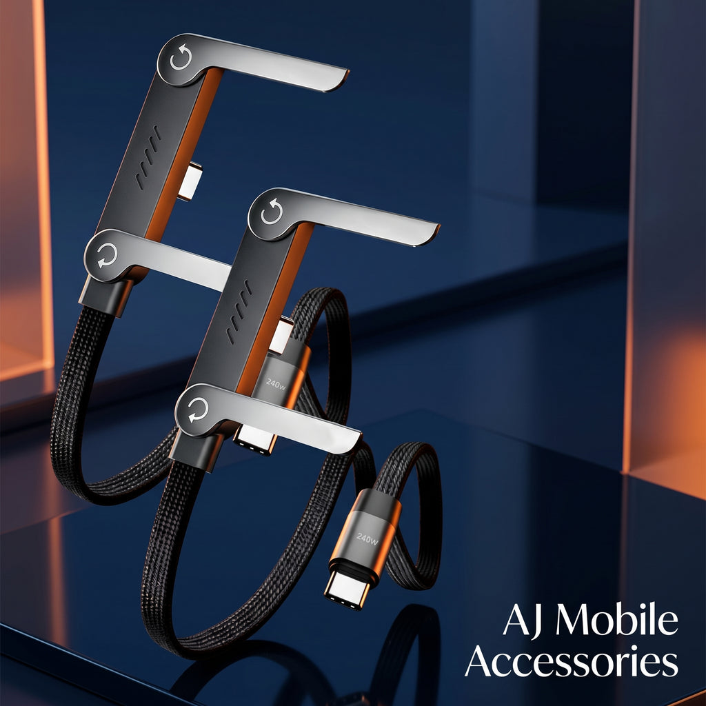 ⚡ 240W USB-C Fast Charging Cable with Stand