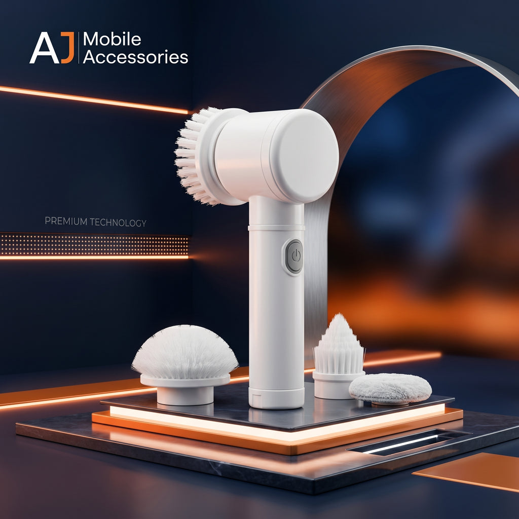 Electric Spin Scrubber White ABS Multi-Functional