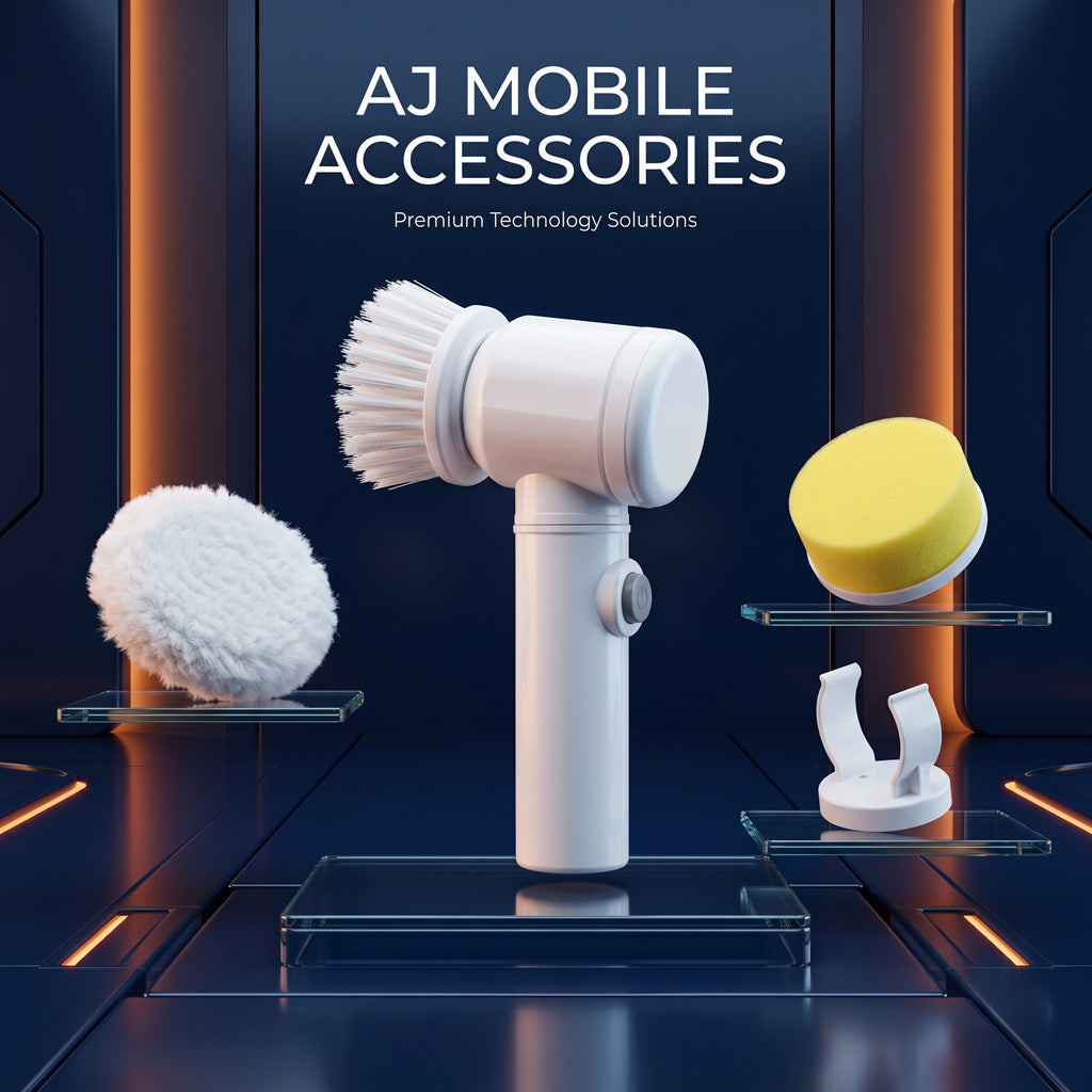 Electric Spin Scrubber White ABS Multi-Functional