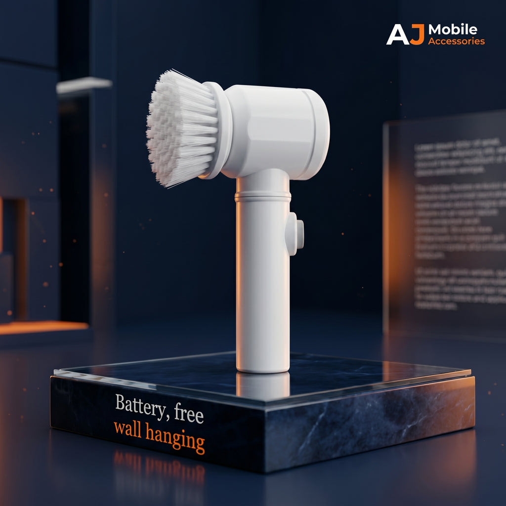 Electric Spin Scrubber White ABS Multi-Functional