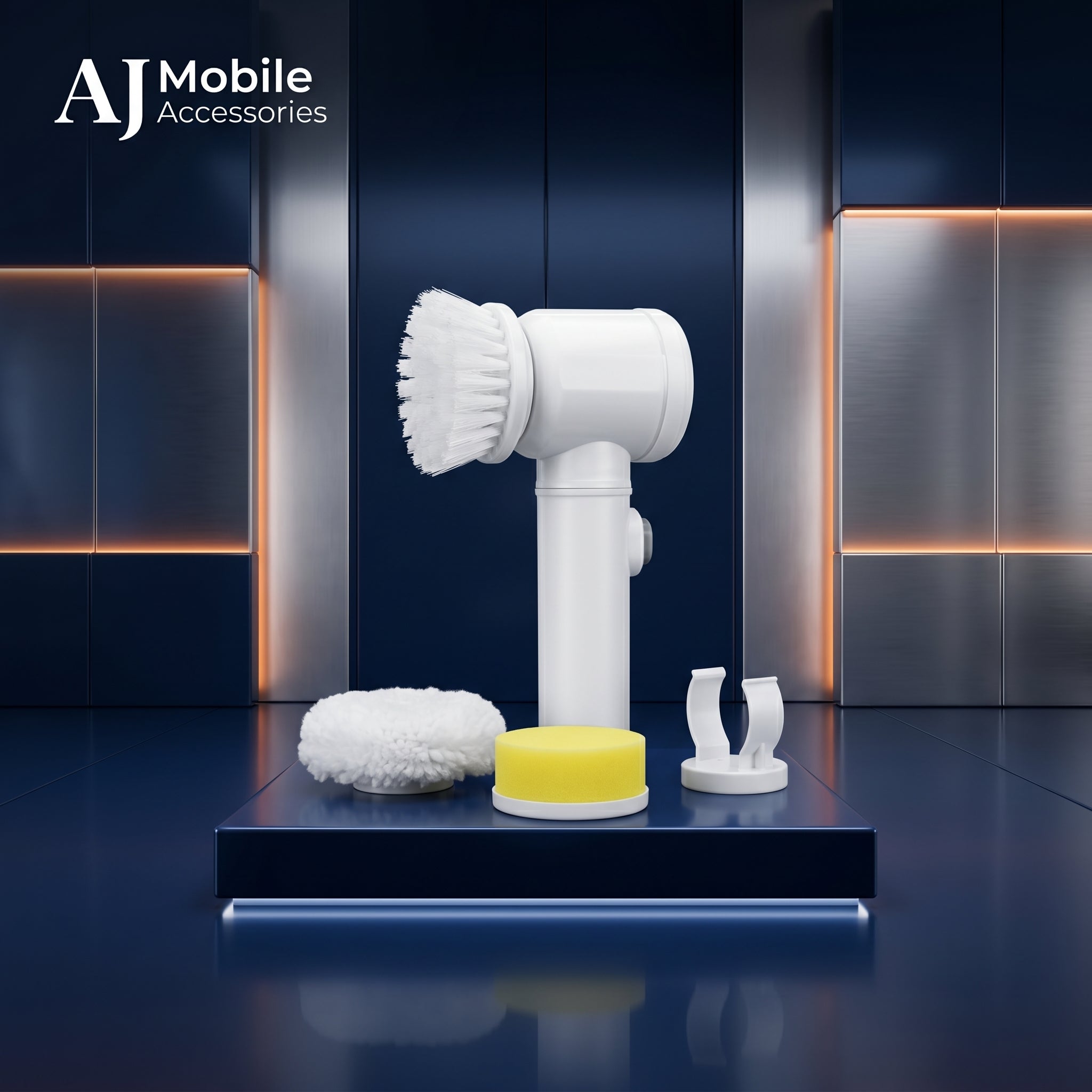 Electric Spin Scrubber White ABS Multi-Functional